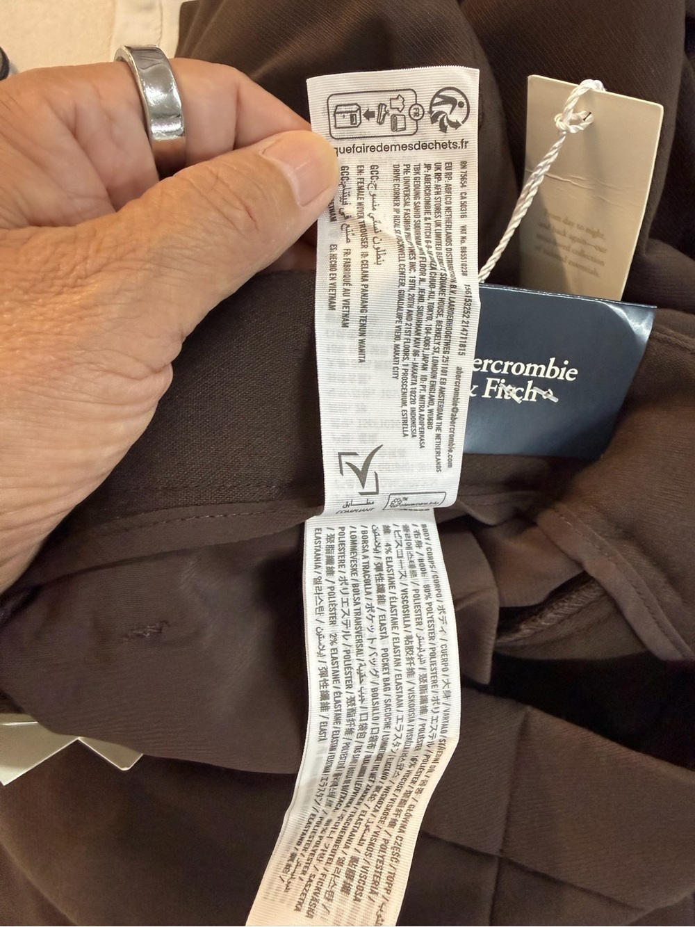 Abercrombie & Fitch NWT Size 28 Curve Love Ultra High Wide Leg Sloane Tailored - Picture 12 of 12